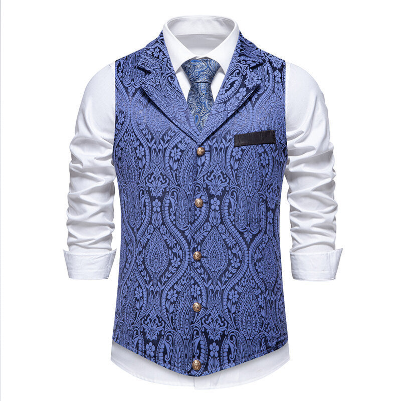 Elegant men's vest with intricate pattern and high-quality fabric Amarae
