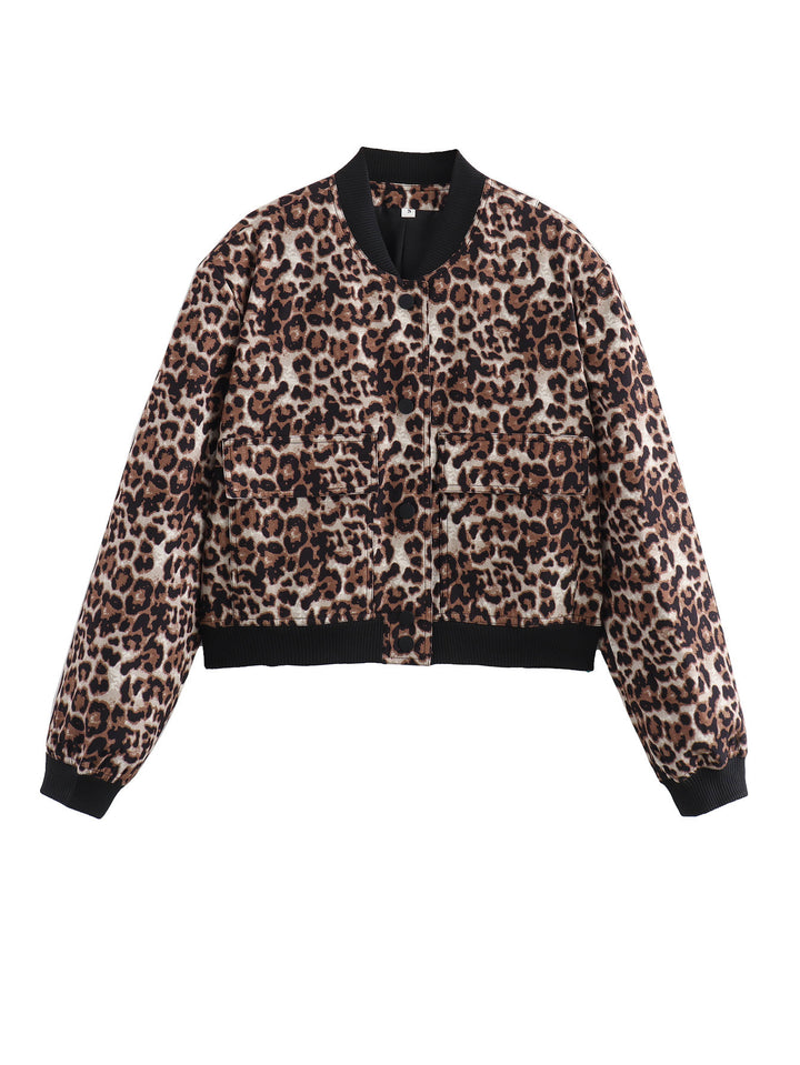 Lune London women's animal print bomber jacket