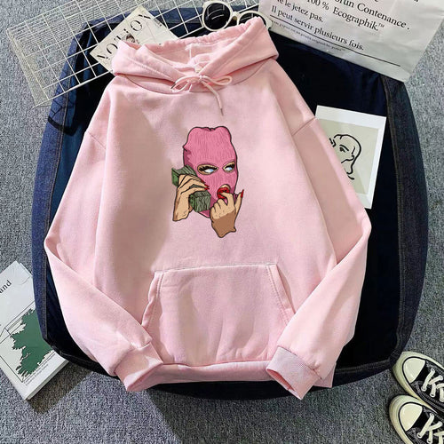 Ladies hoodie with artistic graphic design Chic & Stil