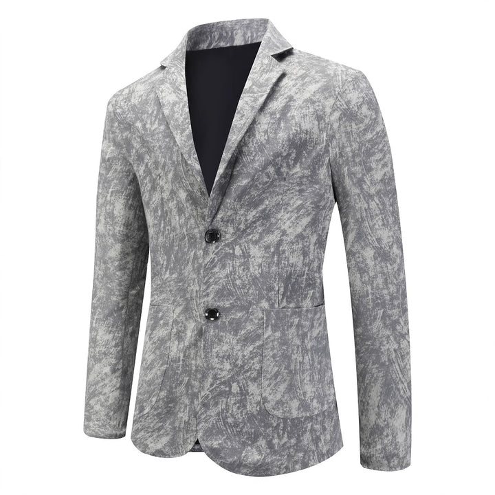 Chic and stylish blazer jacket with modern artistic pattern for men
