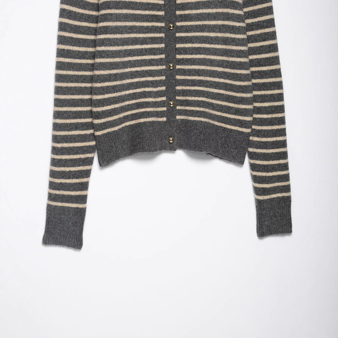 Gilet en cachemire rayé pour femmes Chic & Stil