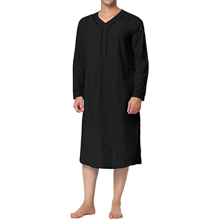 Men's Nightshirt with Elegant Button Placket and Practical Chest Pocket Lune London