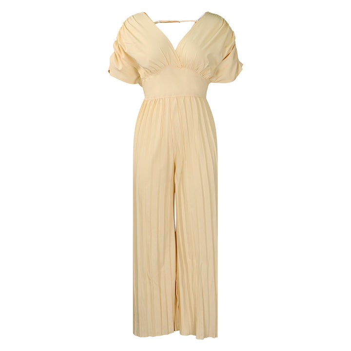 Pleated jumpsuit for women with voluminous sleeves Lune London