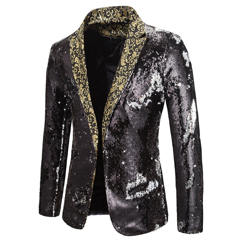 Men's Extravagant Sequin Blazer Jacket Lune London