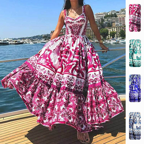 Robe maxi femme avec une élégante coupe évasée et des embellissements élaborés Chic & Stil