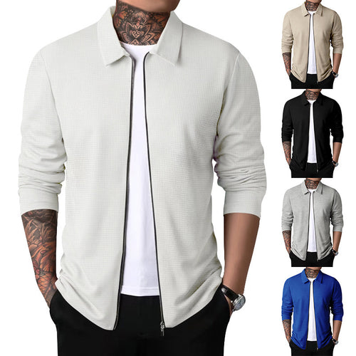Chic and Style zipped sporty polo shirt for men