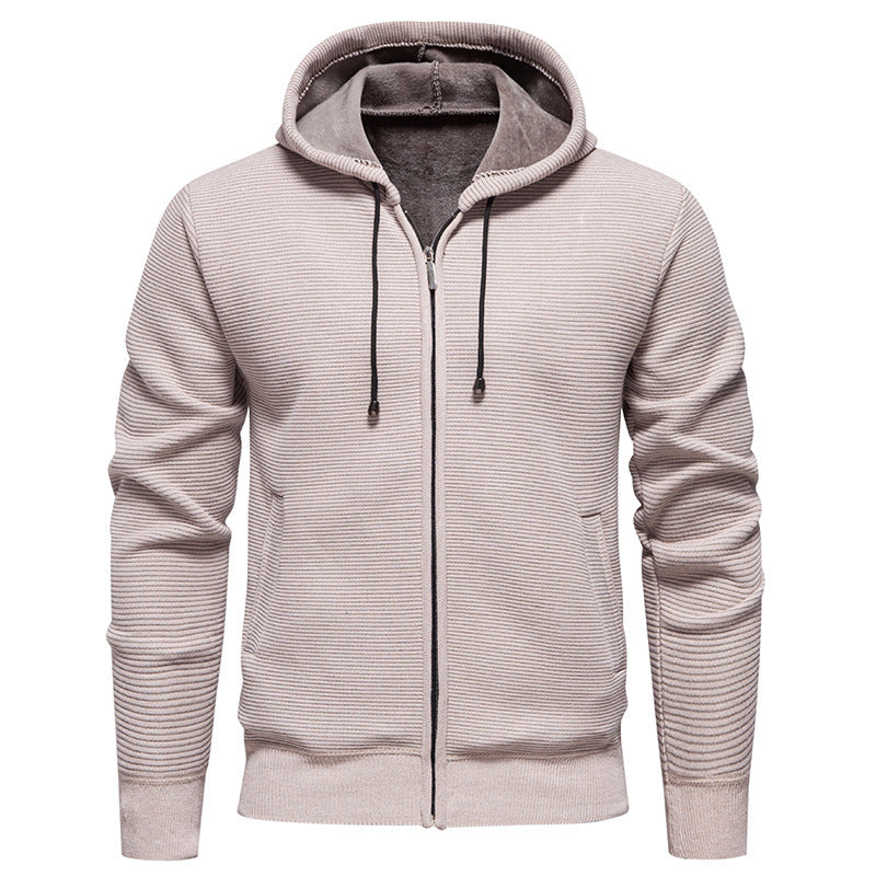 Modern hoodie jacket for men with textured surface and soft inner lining Lune London