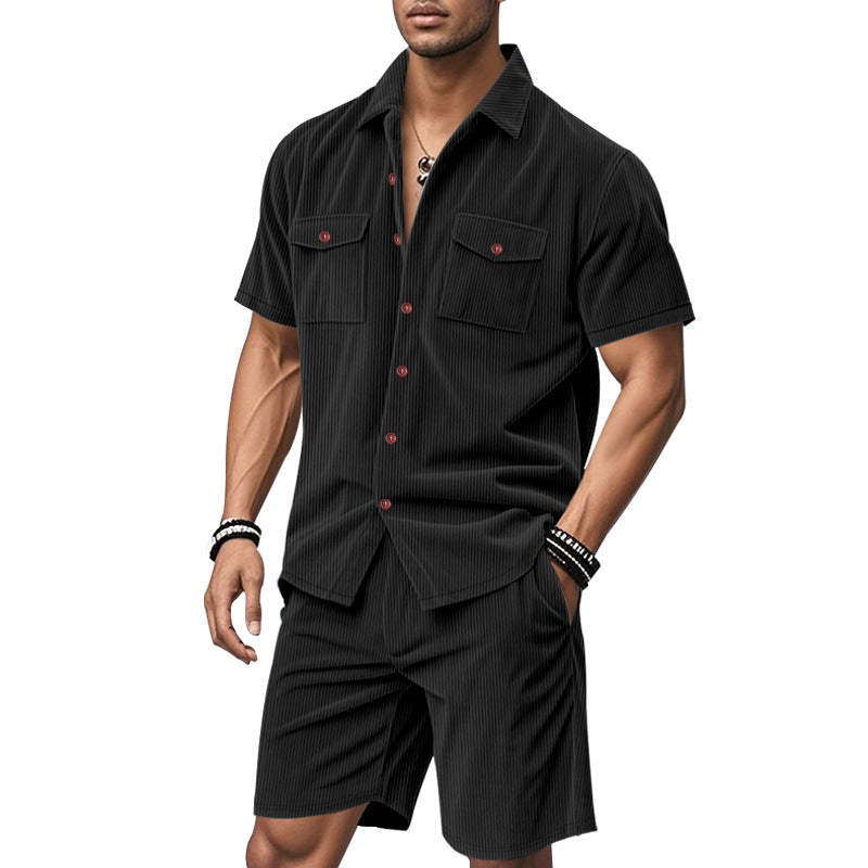 Men's short sleeve shirt and shorts set Lune London