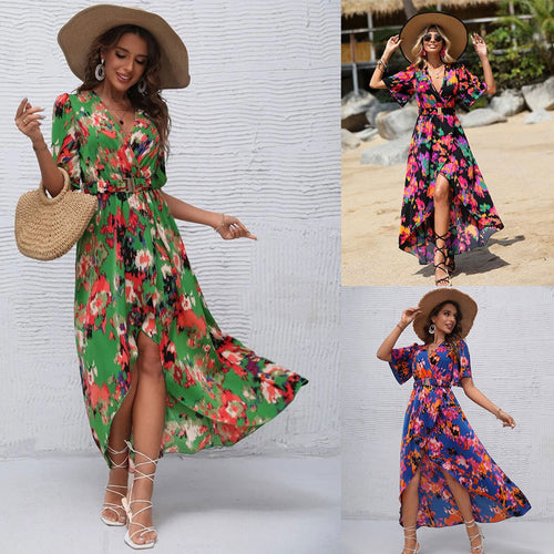 Amarae belted maxi dress for women