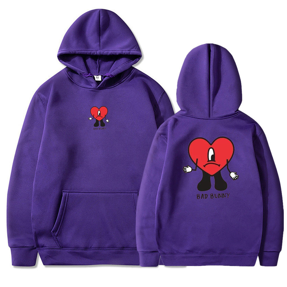 Hooded sweatshirt for women with creative heart pattern Lune London