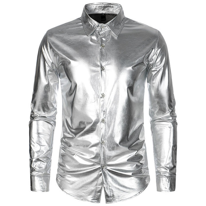 Shiny long sleeve shirt for men with stylish cut Lune London