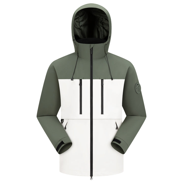 Men's Waterproof Breathable Softshell Outdoor Jacket with Adjustable Hood Amarae