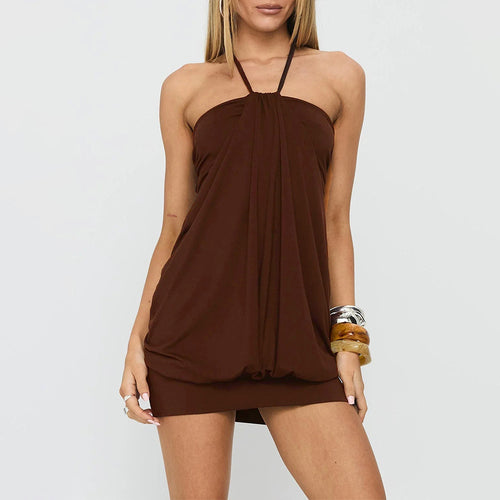 Robe halter légère pour femmes avec drapés Chic & Stil