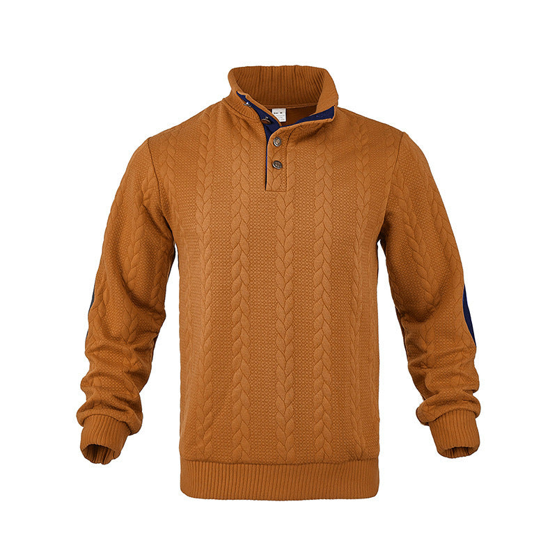 Round neck sweater for men with contrasting details Lune London
