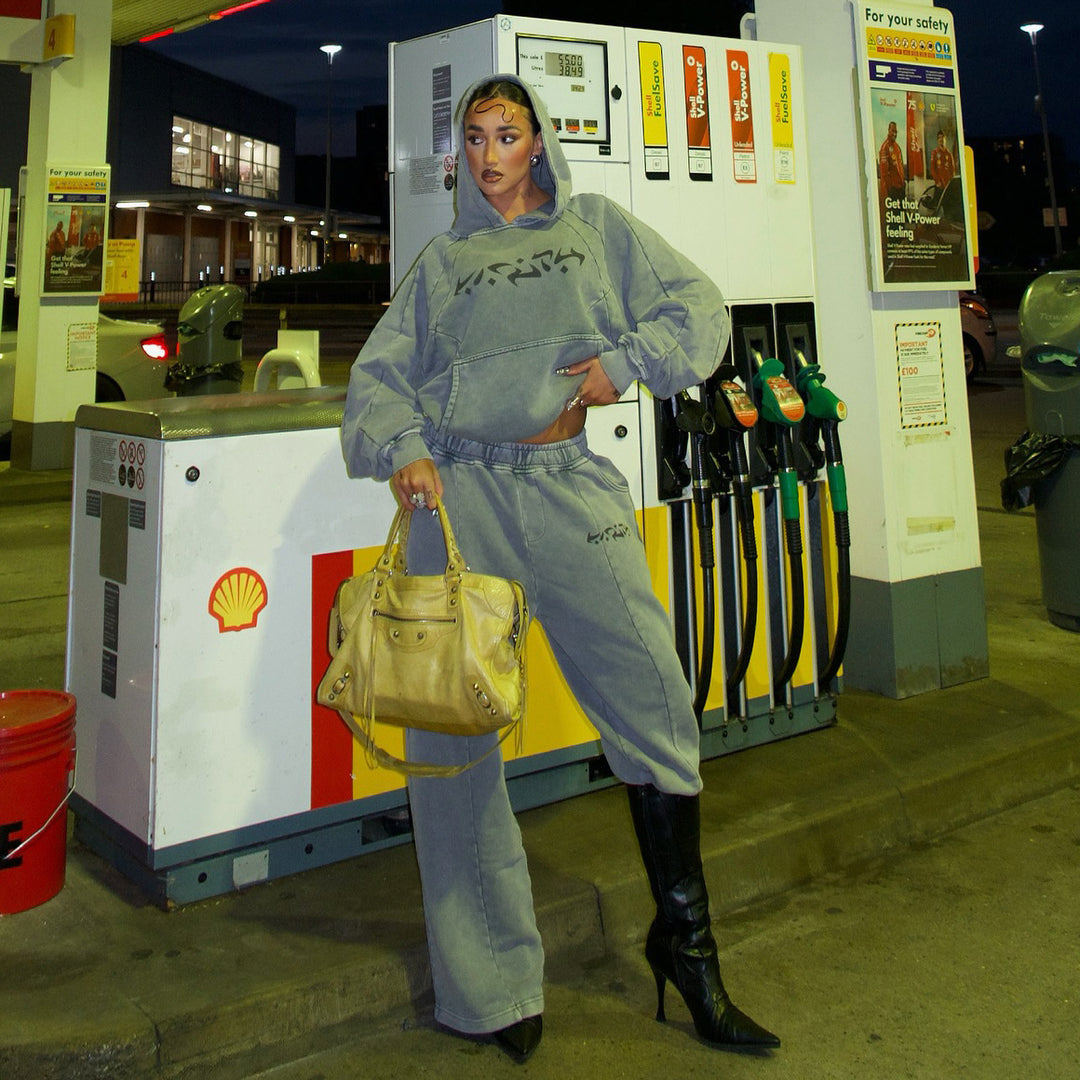 Ladies Urban Leisure Suit with Hoodie and Wide Pants Lune London