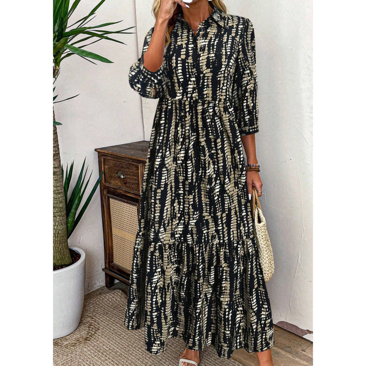 Maxi dress for women with casual collar and relaxed fit Lune London