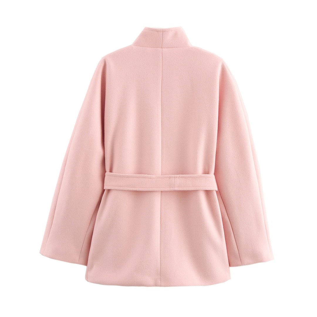 Women Elegant Wrap Jacket in high-quality material with wide belt Lune London