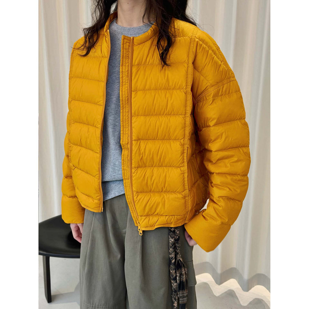 Women Lightweight Quilted Short Jacket with Boxy Silhouette and Full Zip Amarae