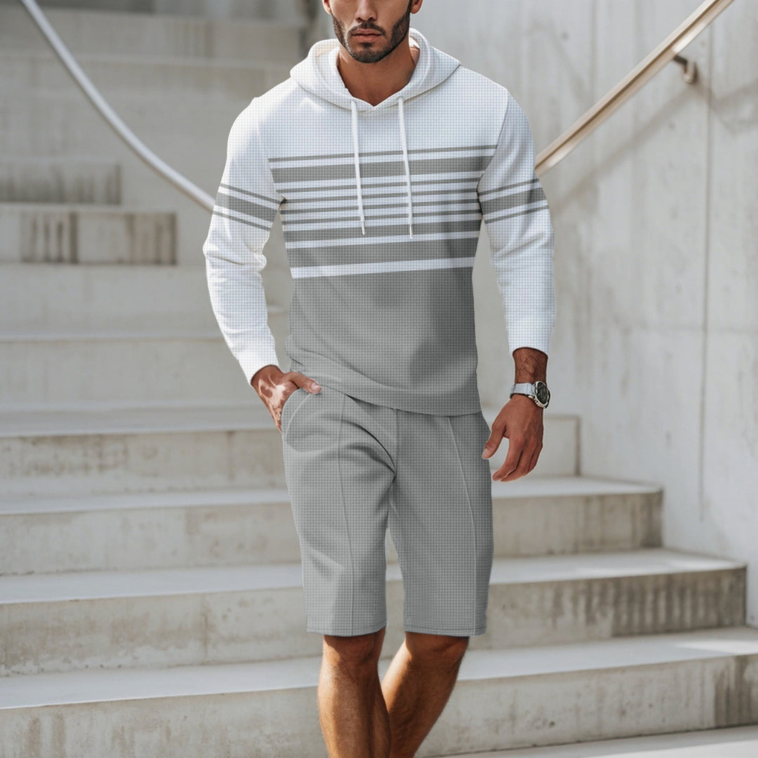 Men's sports hoodie t-shirt in structured material and modern lines Lune London