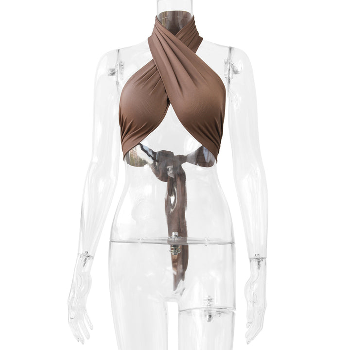 Women's figure-flattering wrap top with sophisticated holder design Lune London