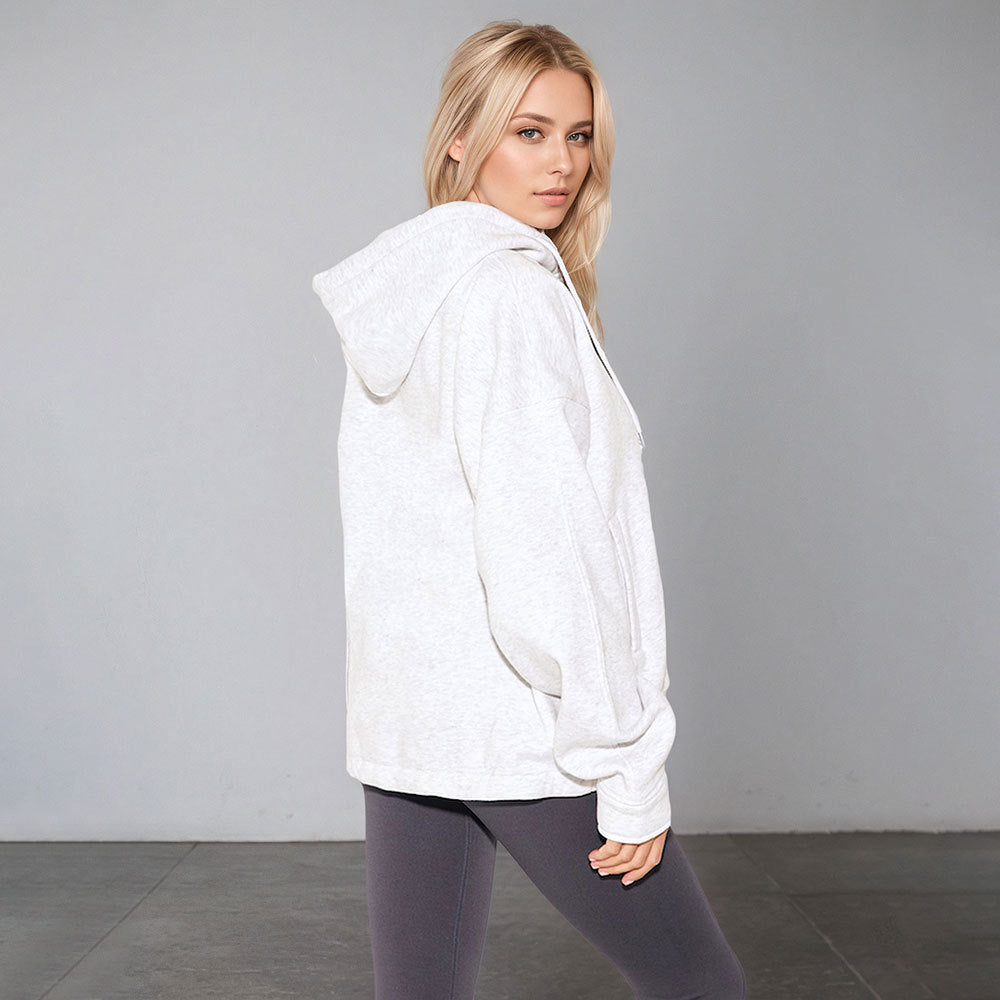Sweat à capuche surdimensionné pour femmes avec cordon de serrage et poches latérales Chic & Stil