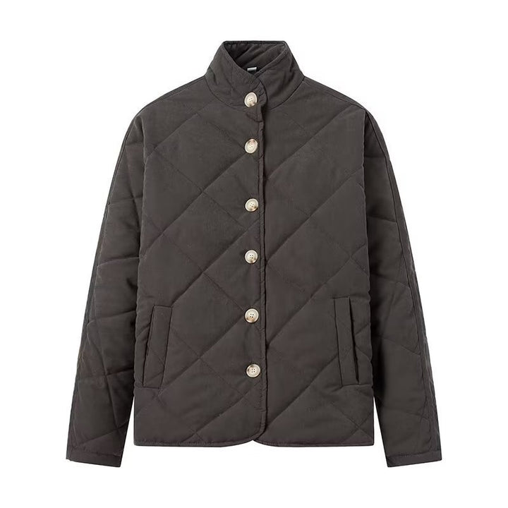 Women Light padded jacket with stand-up collar and diamond stitching Amarae