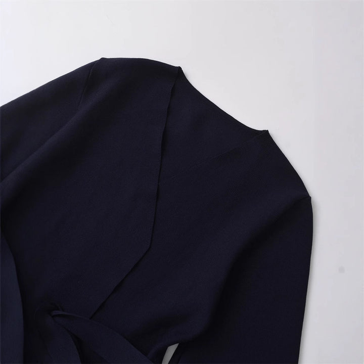 Trendy wrap jacket for women with tied belt Lune London