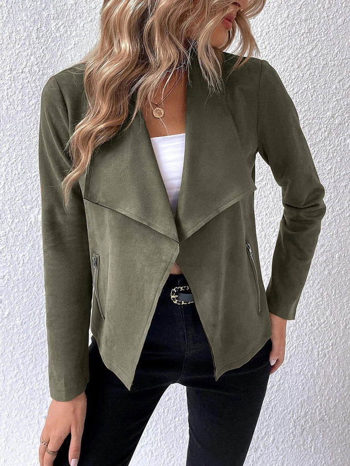 Ladies Chic Trendy Suede Jacket