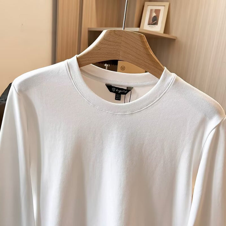 Long-sleeve T-shirt for women in breathable cotton blend with modern cut Lune London