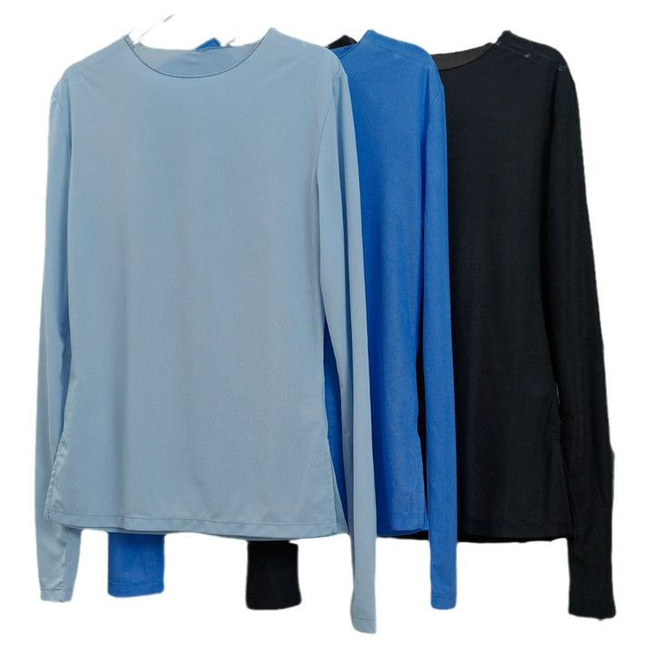 Women's lightweight long sleeve made of soft cotton blend with round neck