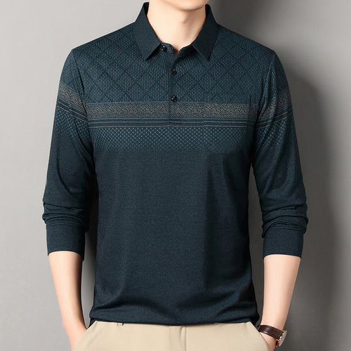 Men's Long Sleeve Polo with Structured Design Amarae