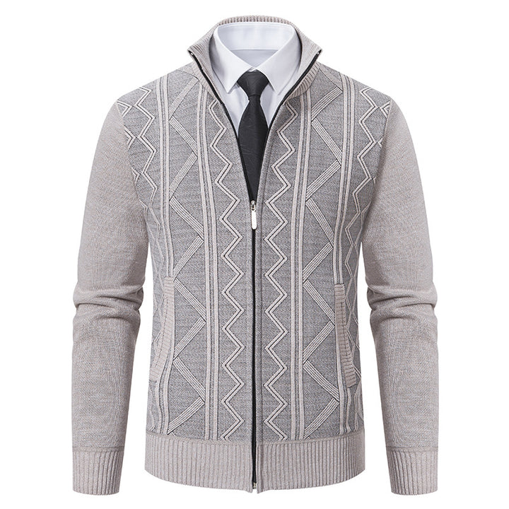 Men's vest with a modern twisted pattern and a high collar Lune London