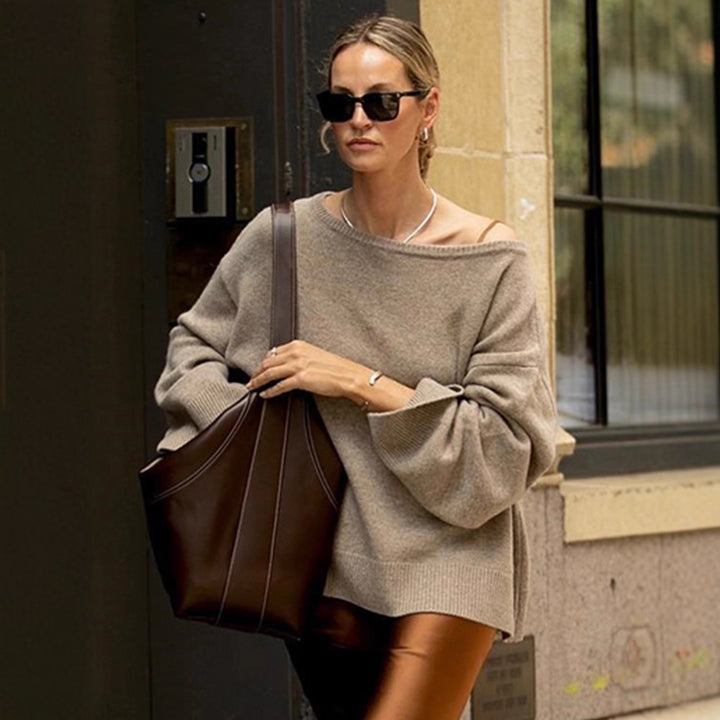 Pull en tricot décontracté pour femmes avec coupe ample Chic & Stil