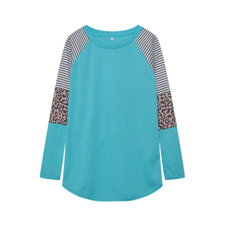 Chemisier long à manches longues pour femmes avec imprimé animal et design à rayures modernes Chic & Stil