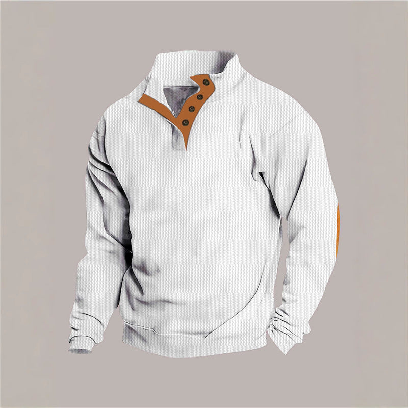 Fashion sweater for men with textured collar Lune London
