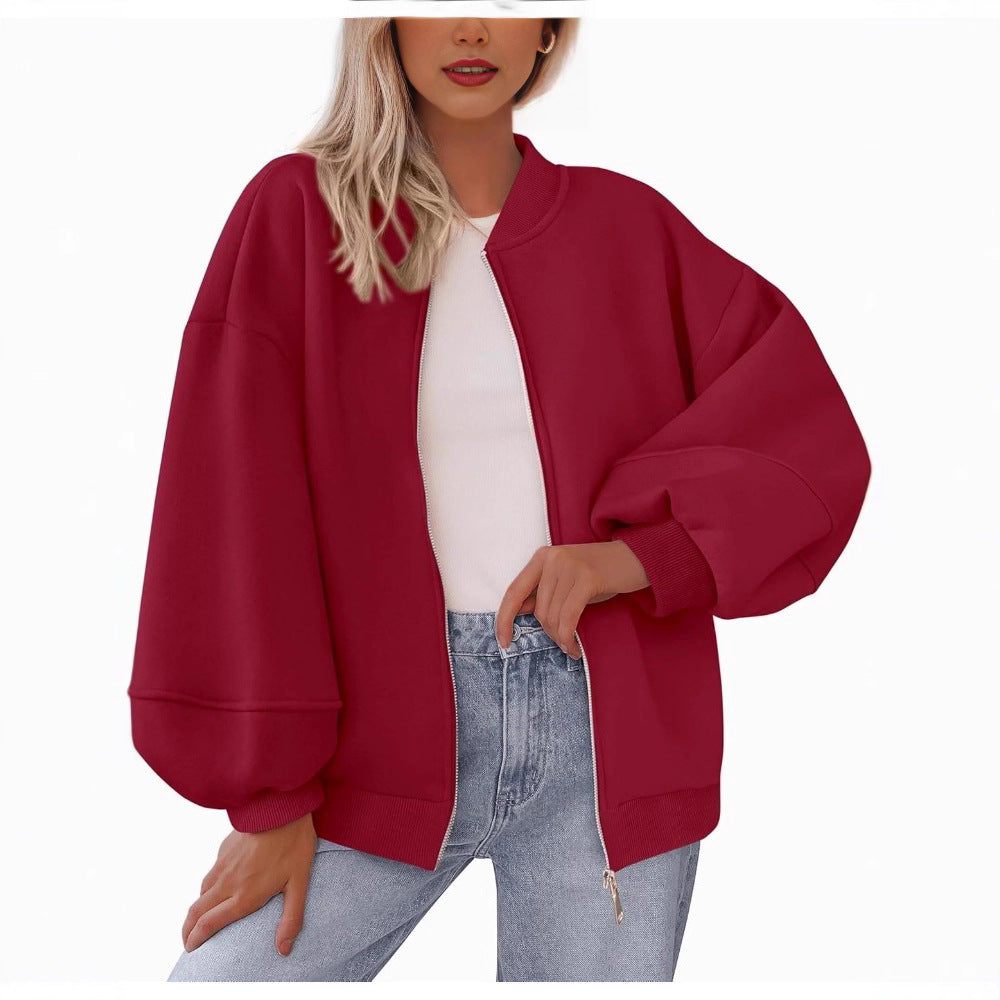 Ladies trendy oversized sweat jacket Lune London