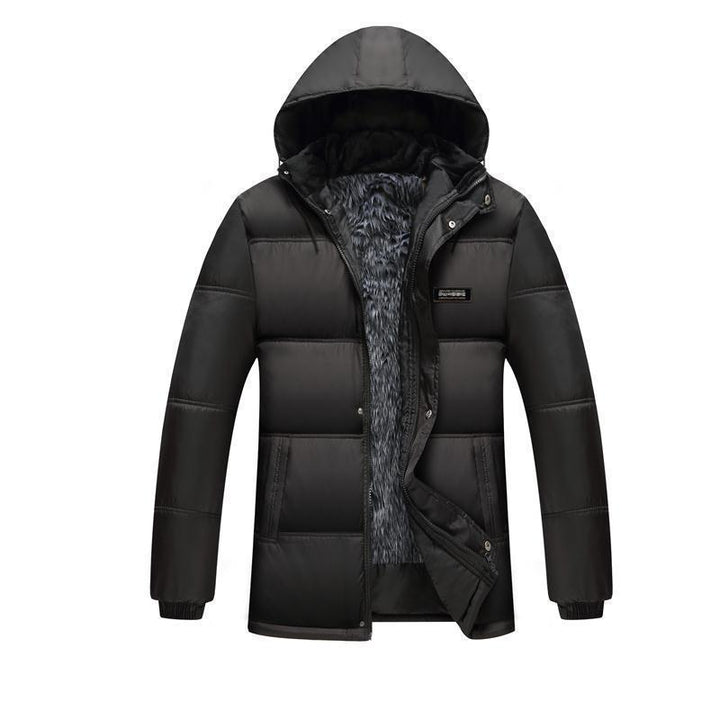 Men's winter quilted jacket with high collar and insulating lining Lune London