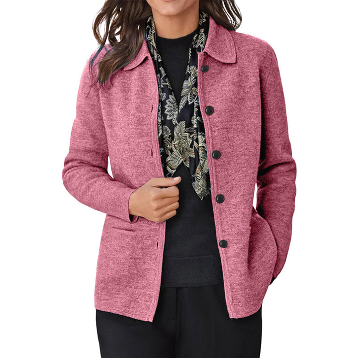 Fashionable women's leisure jacket with decorative buttons and side pockets Lune London