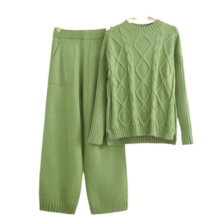 Ladies knit set with diamond-shaped structure Lune London