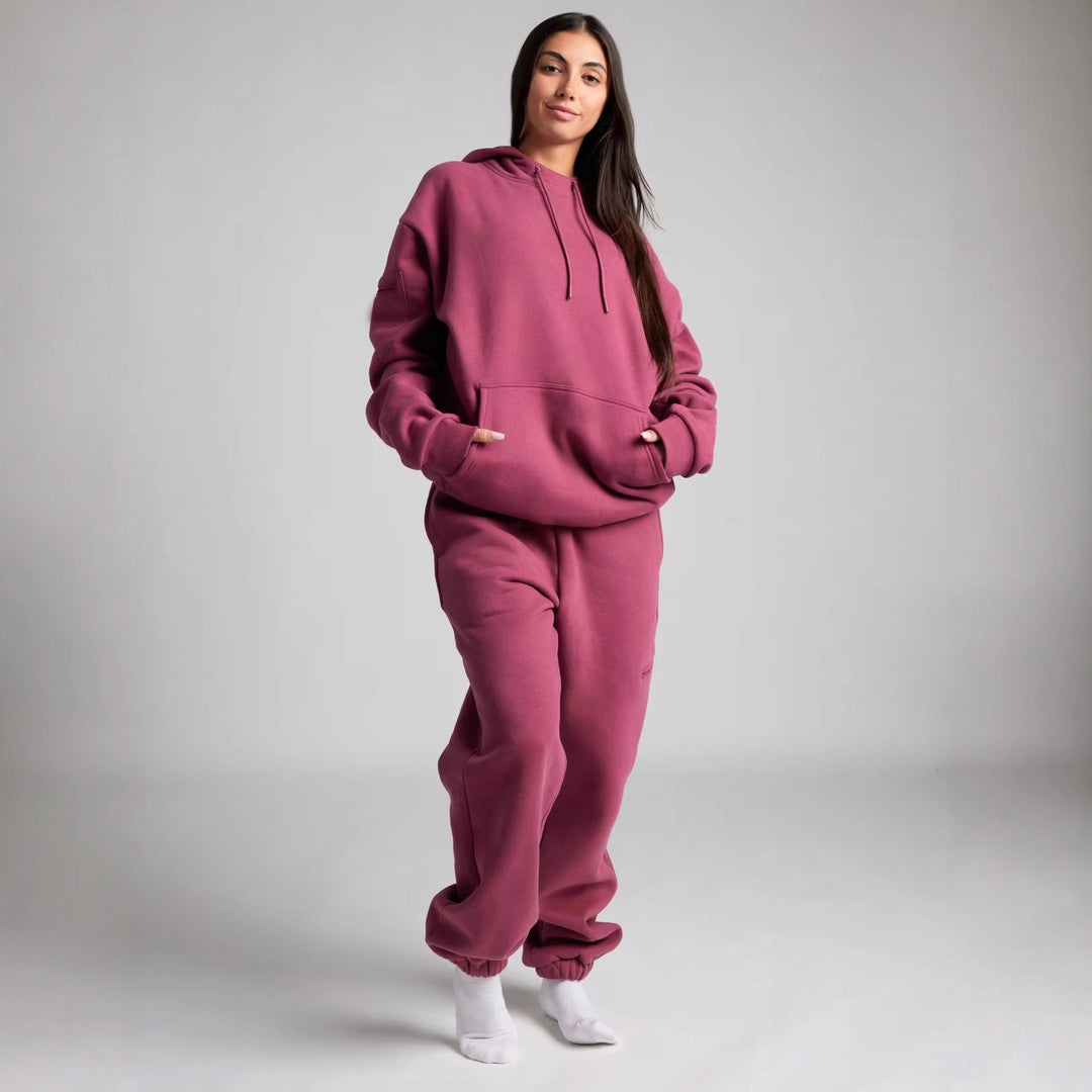 Ladies comfortable hoodie with integrated sleep mask Chic & Stil