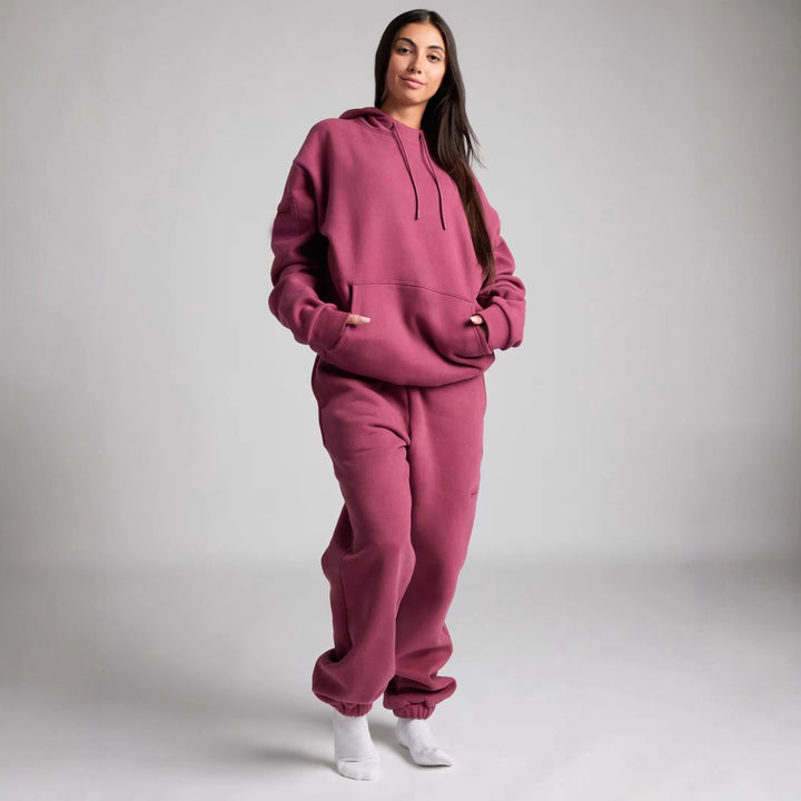 Ladies comfortable hoodie with integrated sleep mask Chic & Stil
