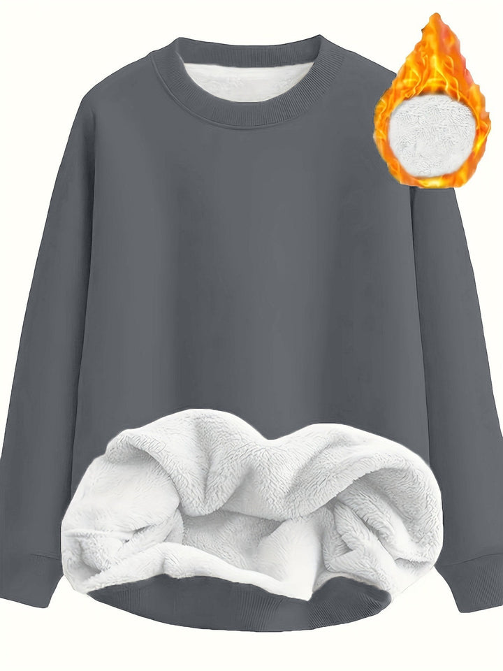 Heated sweatshirt for women with plush lining Lune London