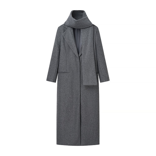 Elegant winter coat for women with high collar and practical pockets Amarae