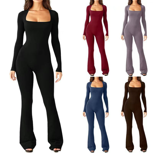 Elegant jumpsuit for women with long sleeves and fitted cut Amarae
