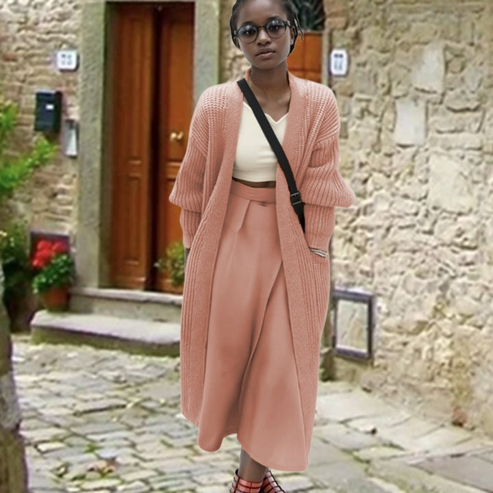 Elegant chunky knit coat for women Lune London