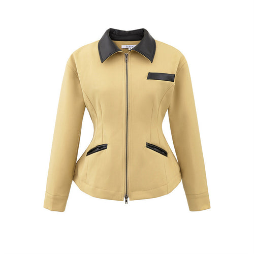 Ladies fashionable transition jacket with high collar and practical flap pockets Amarae