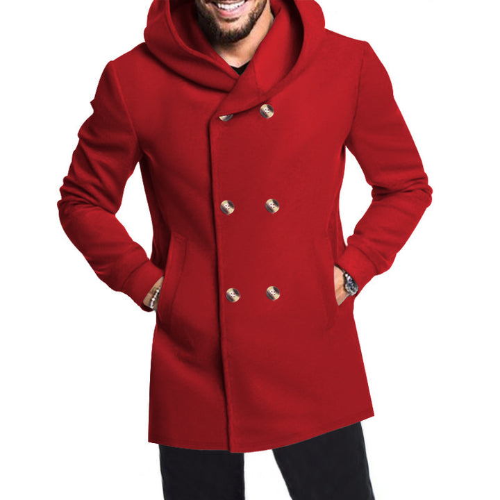 Men's trendy coat with flared cut and hood Lune London