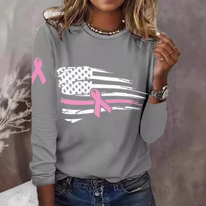 Women's casual T-shirt with creative flag and bow design Lune London