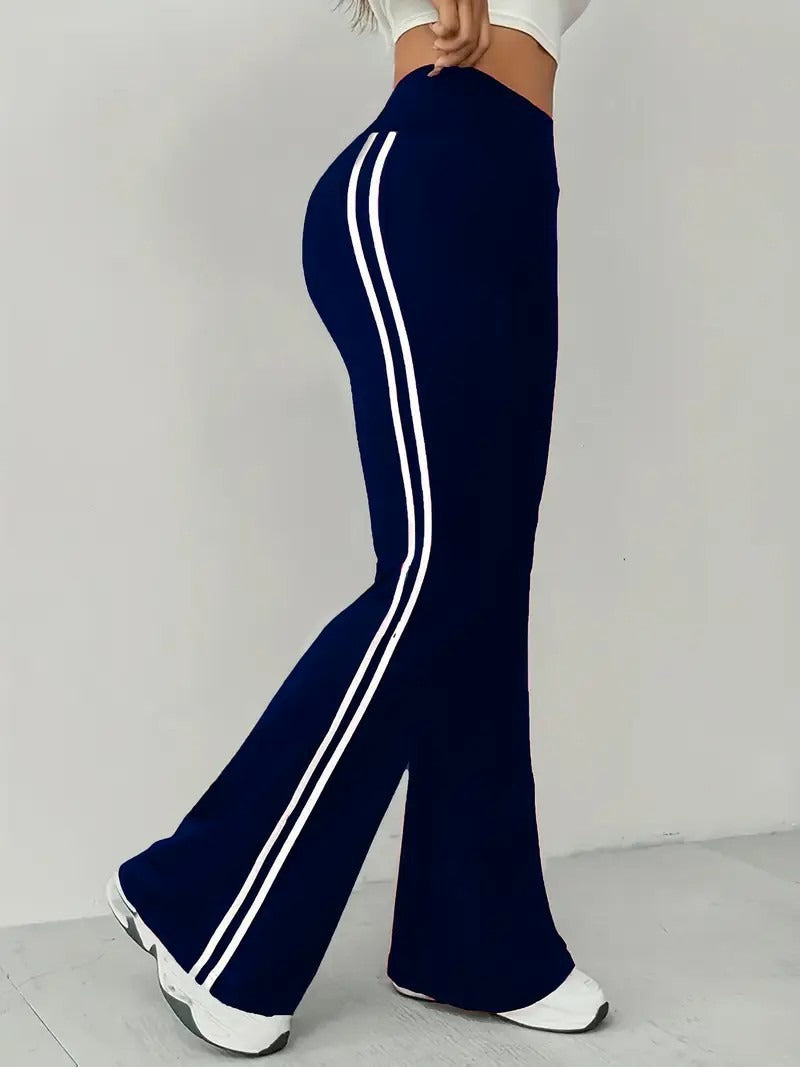 Leggings sportives bootcut pour femmes avec rayures Chic & Stil