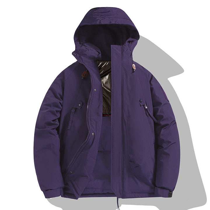 Functional jacket for men with adjustable hood and insulated interior Lune London